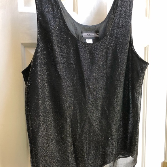 JESSICA HOWARD Metallic Tank Top, Sz L NWOT - Picture 4 of 8